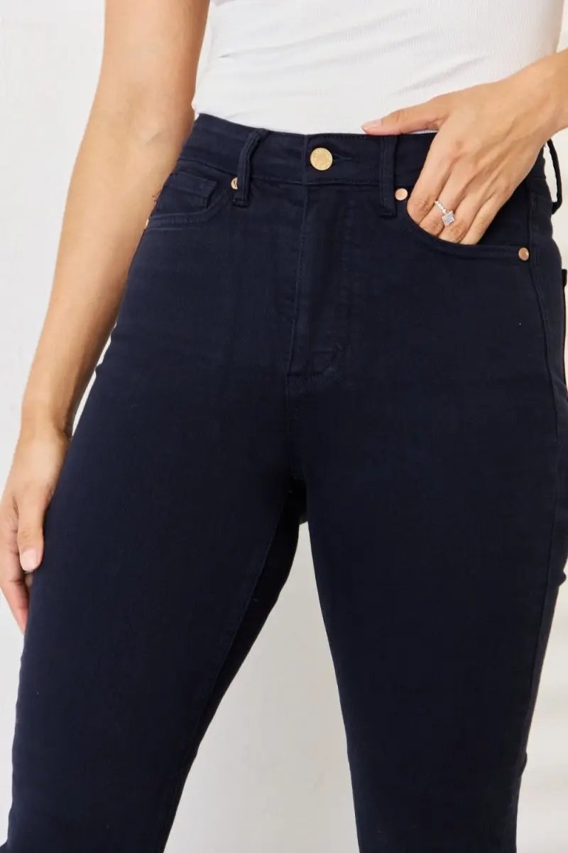 Judy Blue Full Size Garment Dyed Tummy Control Skinny Jeans - Love Salve